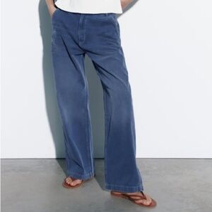 NWT Zara Blue Chino Pants, size 6